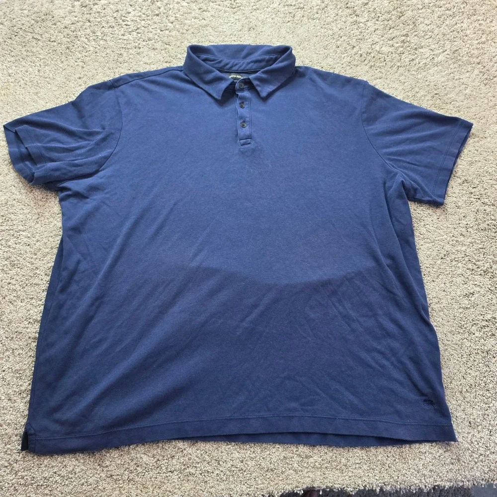 Banana Republic Polo Shirt Mens XXL Navy Blue Short Sleeve Cotton Jersey Adult